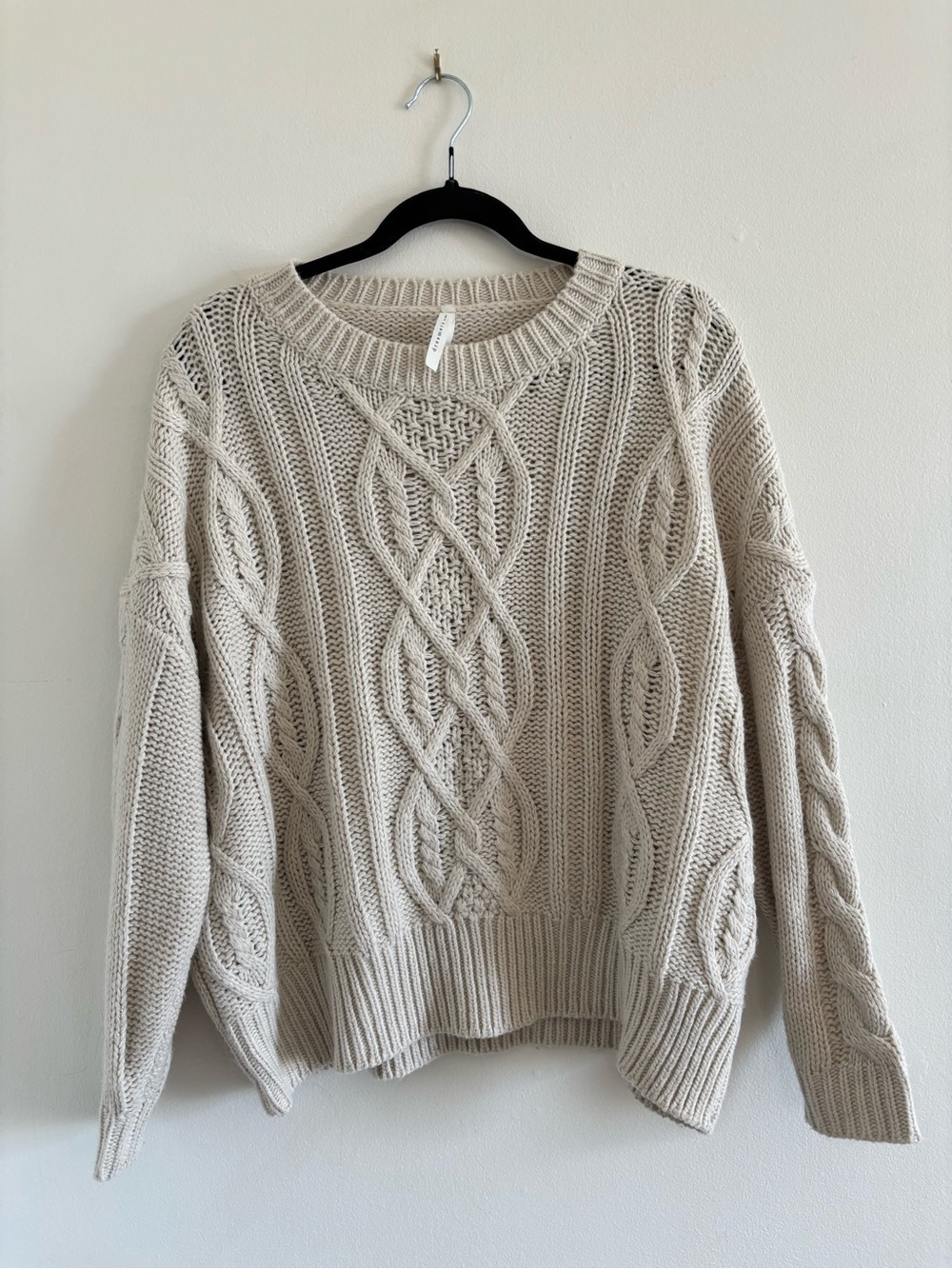 Dreamers by Debut Cable Knit Crewneck Sweater Size M